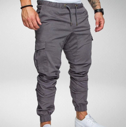 Pantalon stretch élégant avec taille élastique et grandes poches