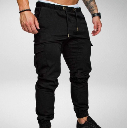 Pantalon stretch élégant avec taille élastique et grandes poches