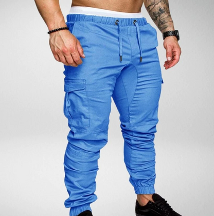 Pantalon stretch élégant avec taille élastique et grandes poches