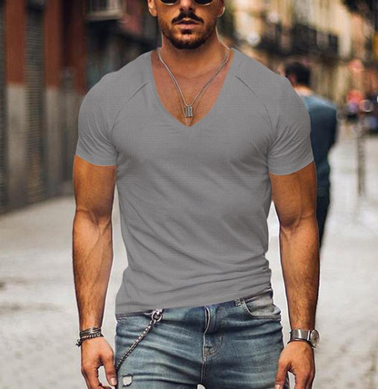 T-shirt homme col V doux et confortable