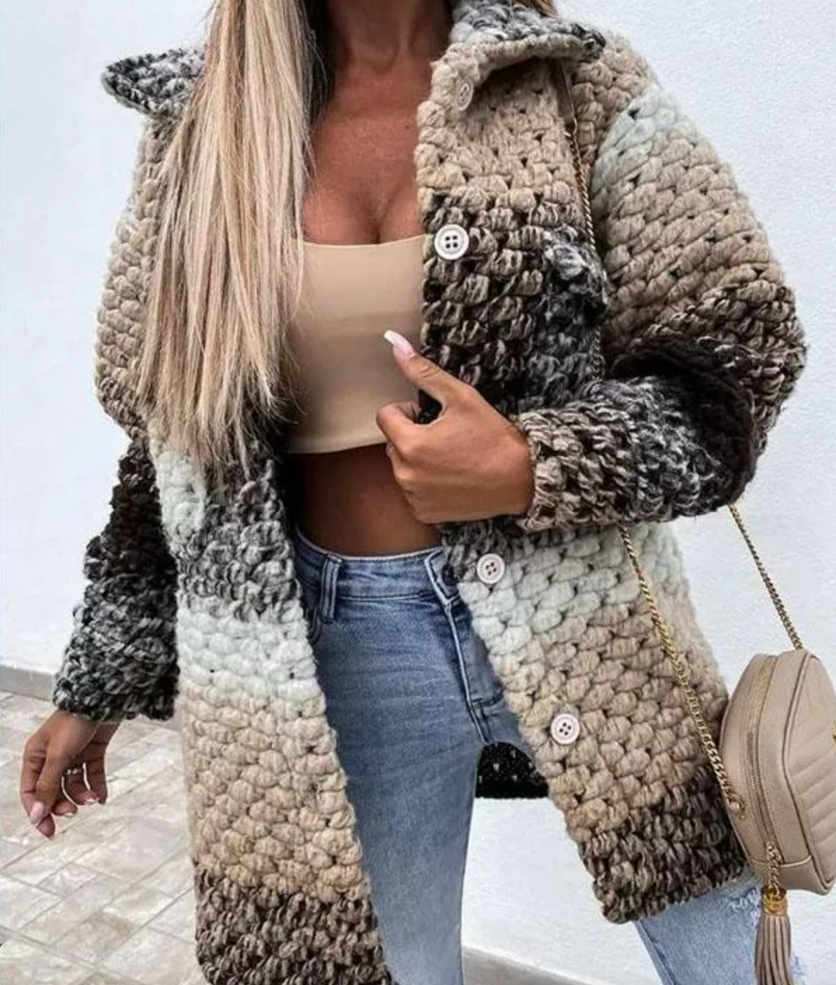 Manteau Femme Veste Arc-en-ciel Colorée