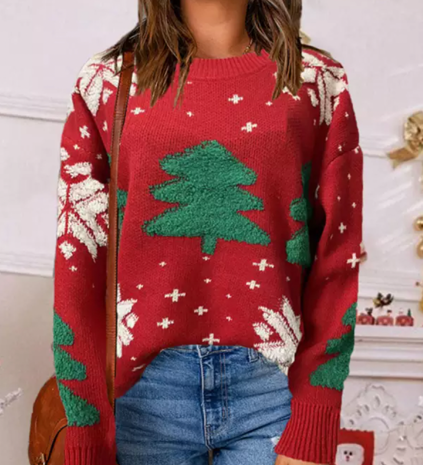 Weihnachtspullover Gemütlich Warm Winterlich - IdealeKleiden