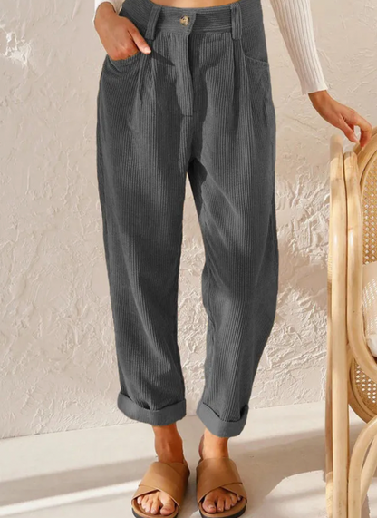 Pantalon de printemps stylé Coupe ajustée élégante