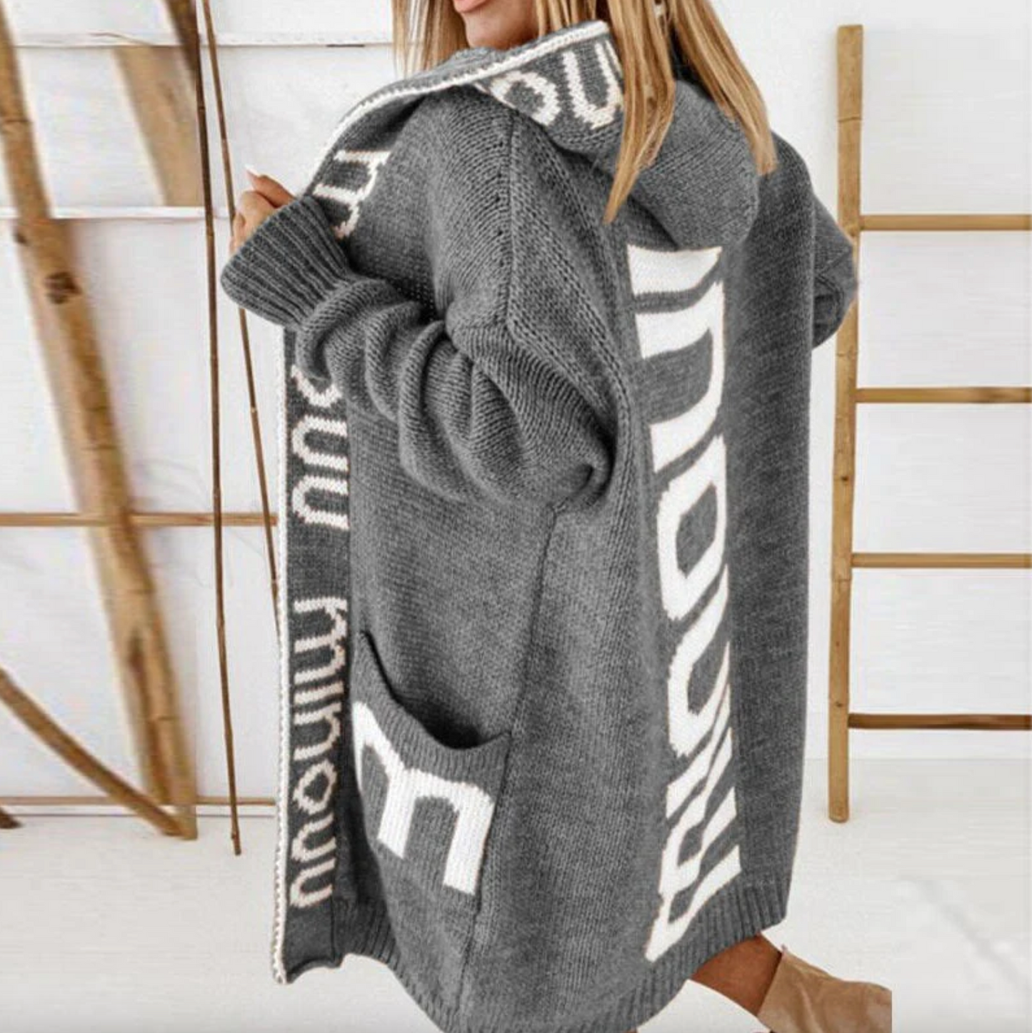 Gilet en tricot d'automne chaud et élégant pour femme