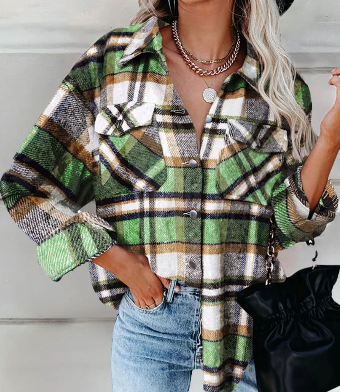 Veste d'automne femme élégante chaude