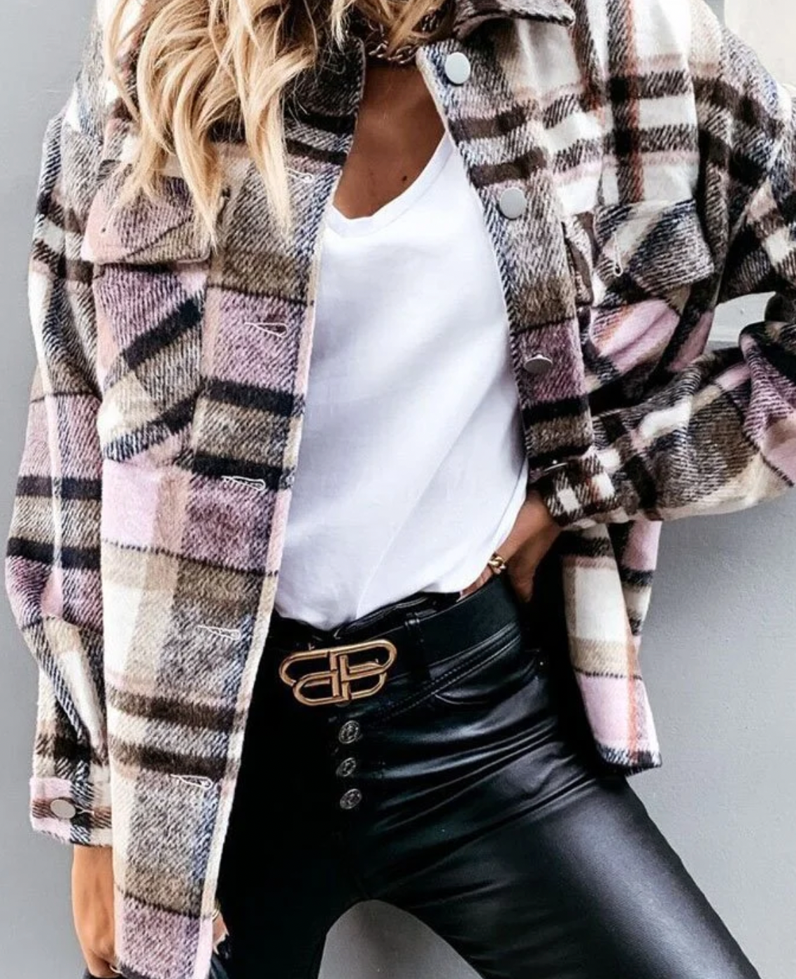 Veste d'automne femme élégante chaude