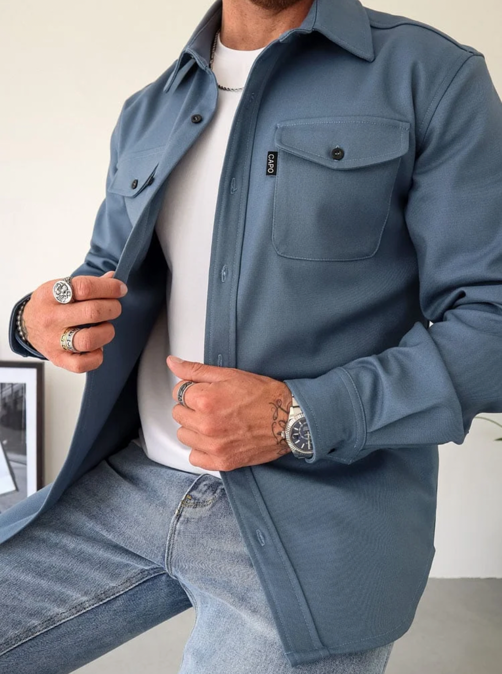Veste d'automne homme élégante et déperlante