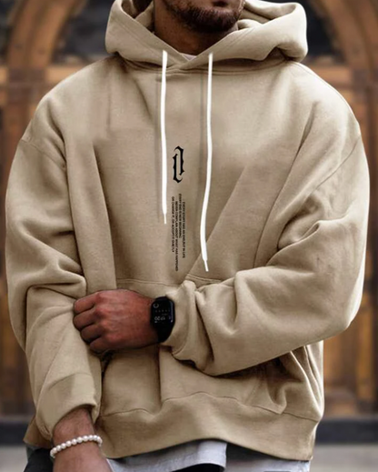 Grands sweats à capuche grande taille en coton avec poche kangourou et poignets côtelés