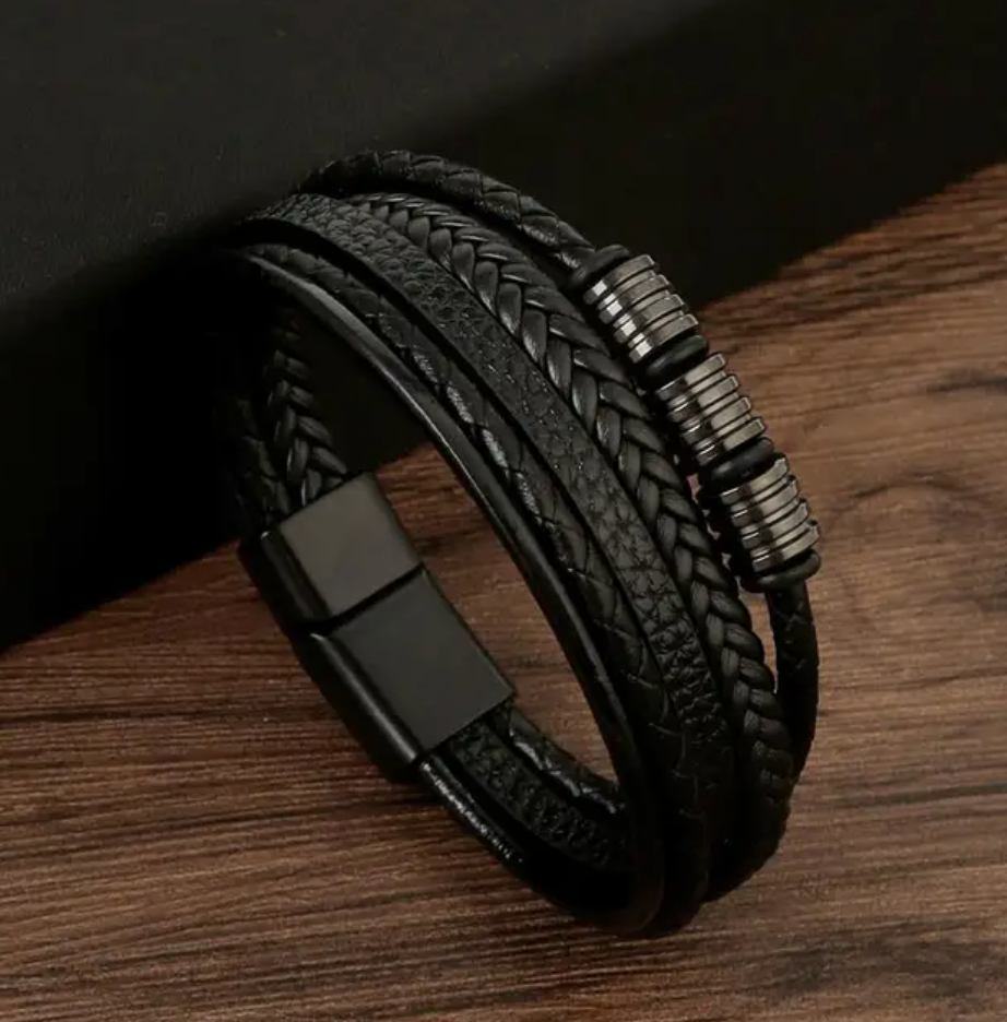 Elegantes Lederarmband Set 5-teilig - IdealeKleiden