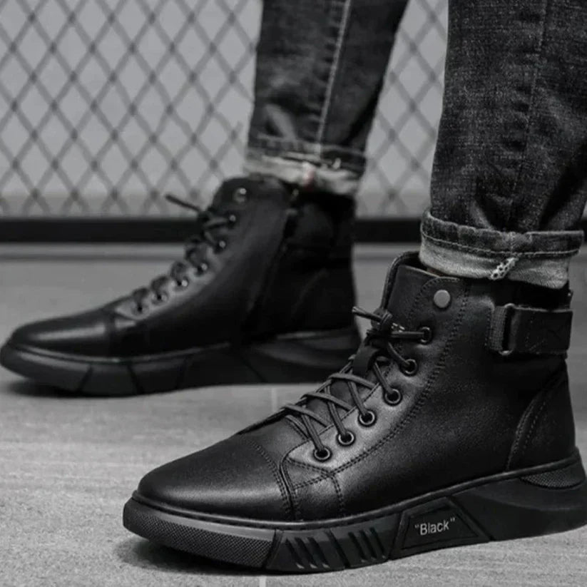 Bottes noires modernes et chaudes pour homme