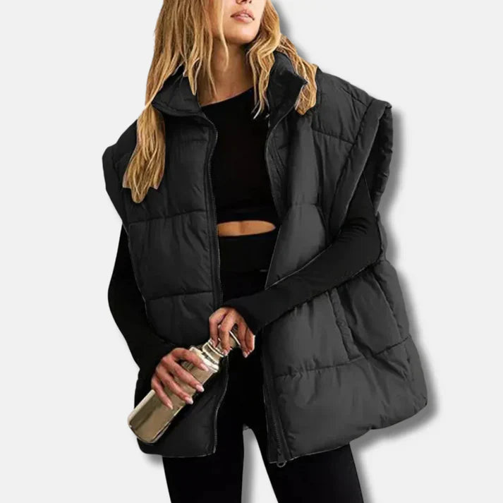 Gilet matelassé élégant pour femme longueur hanches