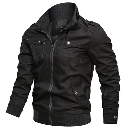 Blouson aviateur homme col montant fermeture éclair poche
