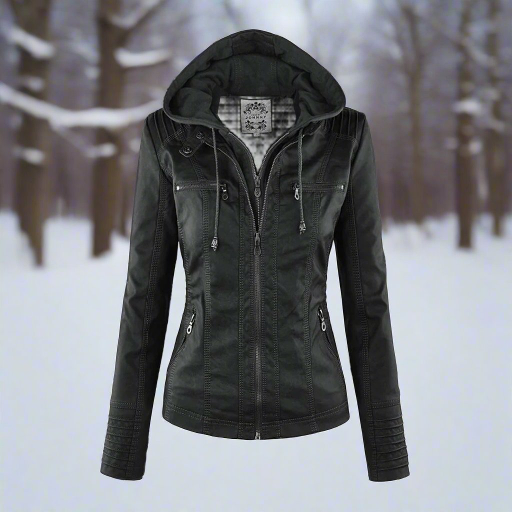 Blouson de motard slim en similicuir
