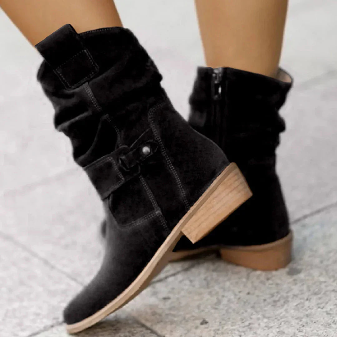 Bottes à talons hauts élégantes pour femme avec bride