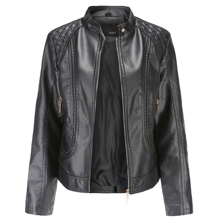 Blouson en cuir pour homme style motard automne