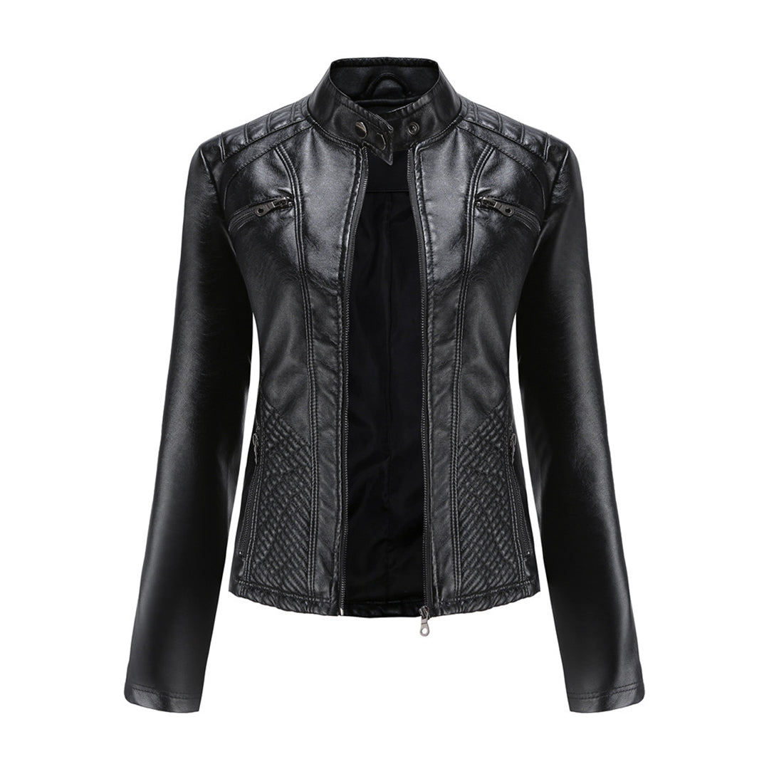 Modische Damenjacke Schulterpolster Design - IdealeKleiden