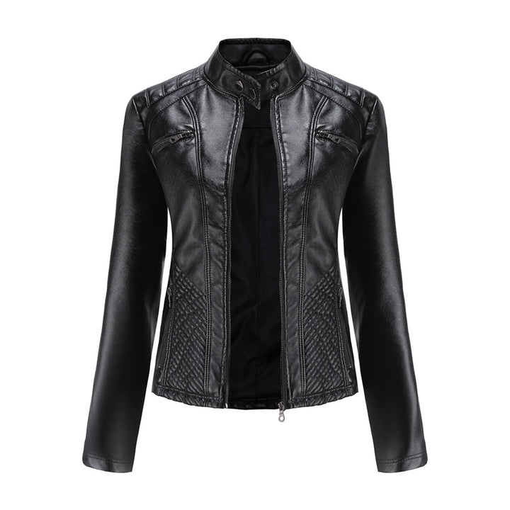 Modische Damenjacke Schulterpolster Design - IdealeKleiden