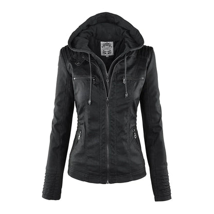 Blouson en cuir élégant pour moto, moderne