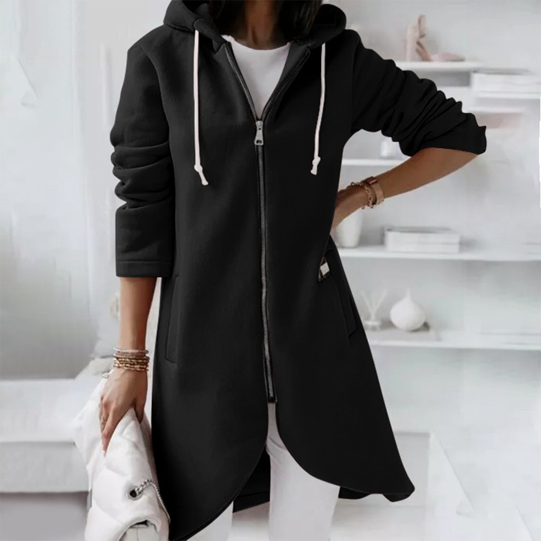 Parka long à capuche femme moderne