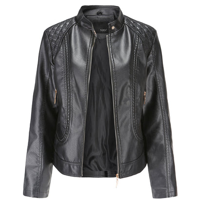 Blouson en cuir femme élégant noir Protection du cuir