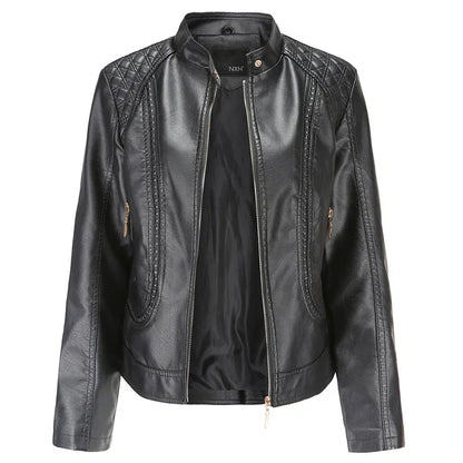 Alda - Lederjacke Modern Chic - IdealeKleiden