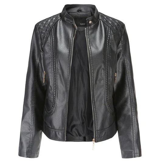 Alda - Lederjacke Modern Chic - IdealeKleiden