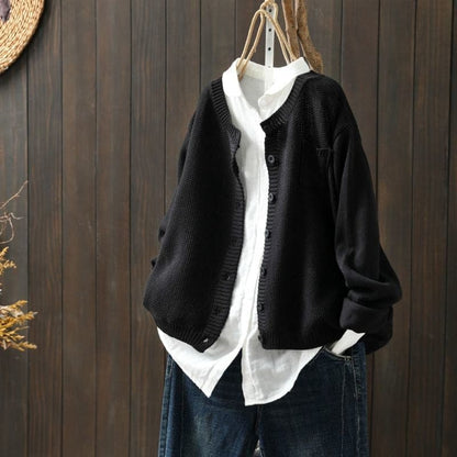 Cardigan doux en maille oversize confortable