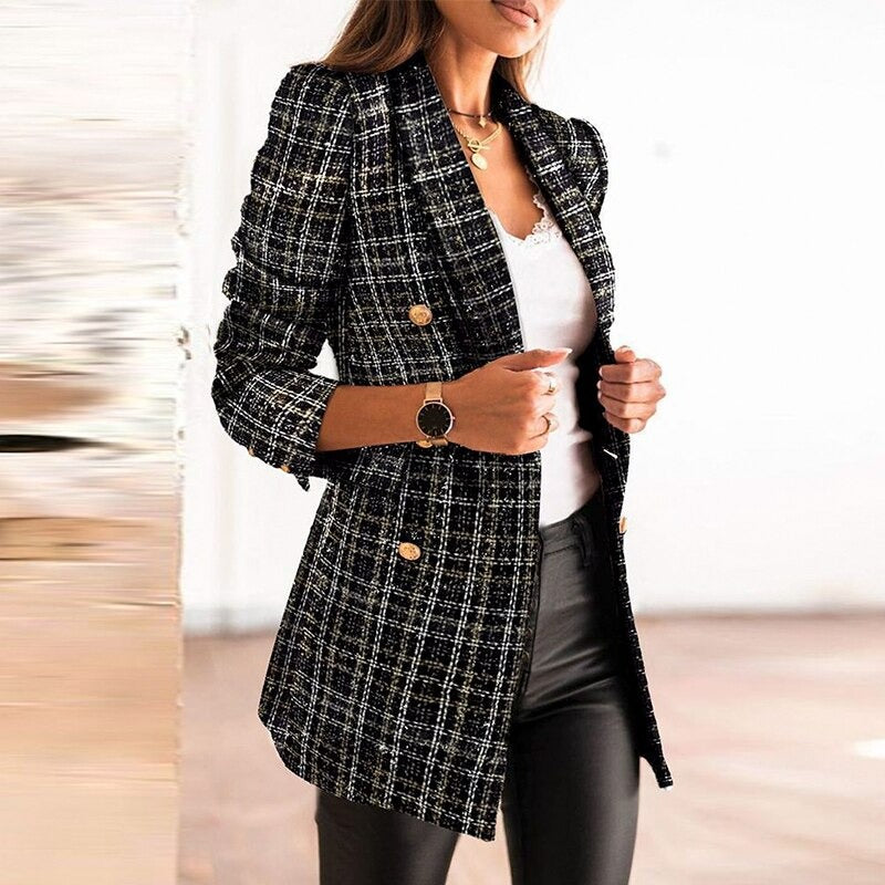 Blazer Femme Automne Élégant Tendance