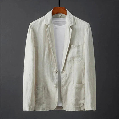 Blazer en lin léger pour homme, veste d'été