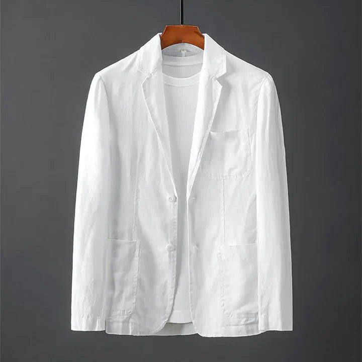Blazer en lin léger pour homme, veste d'été