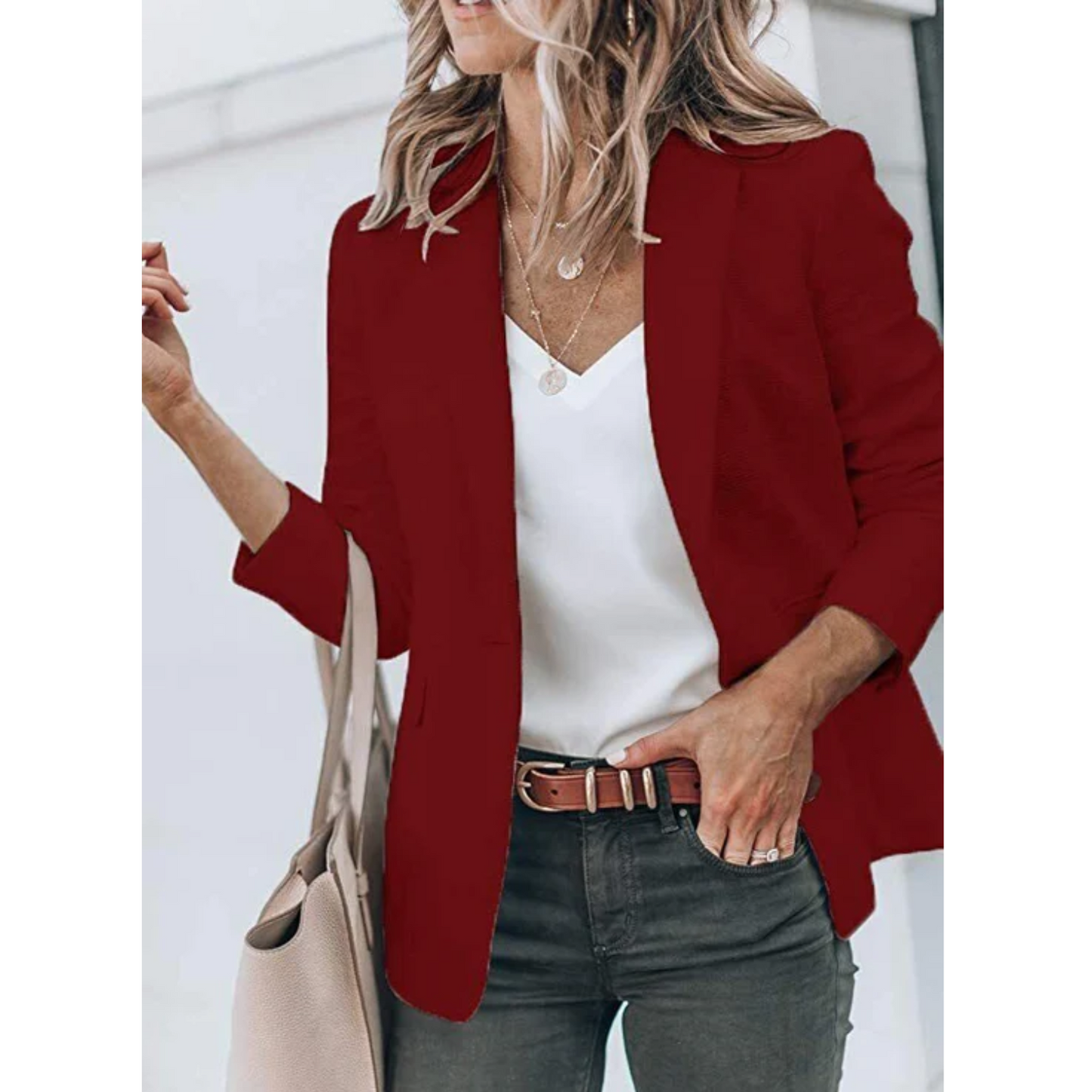 Blazer femme coupe moderne ouverte