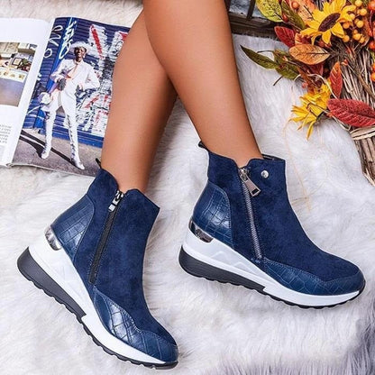 Bottes en cuir à talons hauts pour femme