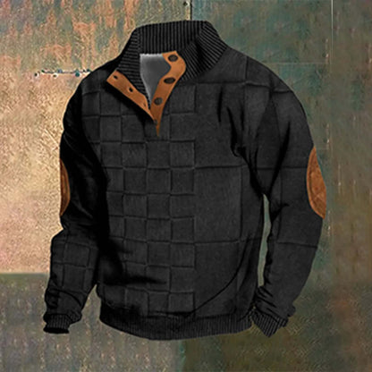 Chemise homme rétro style décontracté manches longues