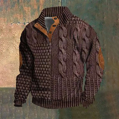 Chemise homme rétro style décontracté manches longues