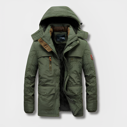 Veste militaire hiver capuche chaude