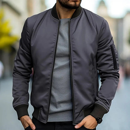 Blouson aviateur homme style automne fermeture éclair