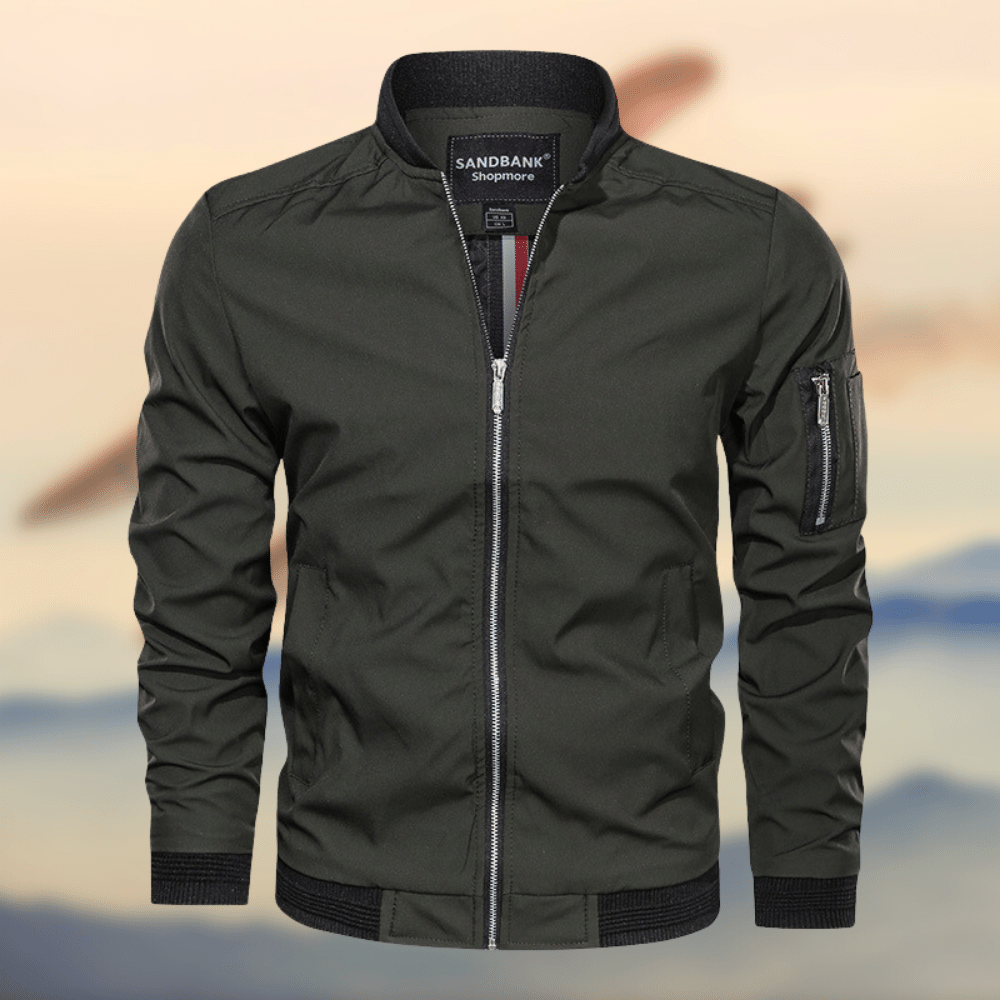 Blouson aviateur homme coupe slim coupe-vent moderne