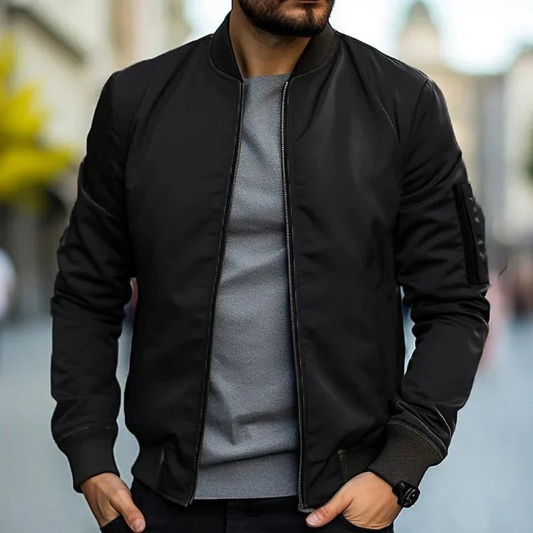 Männer Bomberjacke Cool Zip Design - IdealeKleiden