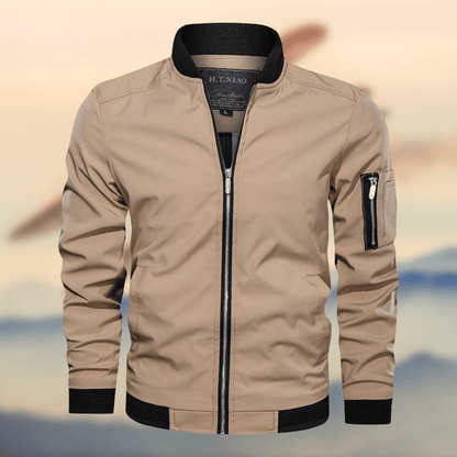 Blouson aviateur léger à fermeture éclair pour homme