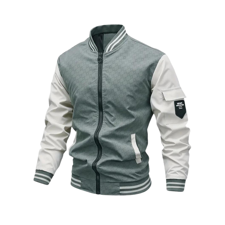 Blouson aviateur zippé pour homme style automne