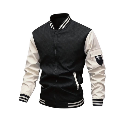 Blouson aviateur zippé pour homme style automne