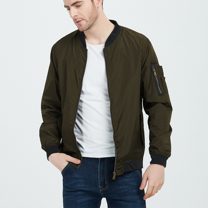 Leichte Sommerjacke Herren Reißverschluss - IdealeKleiden