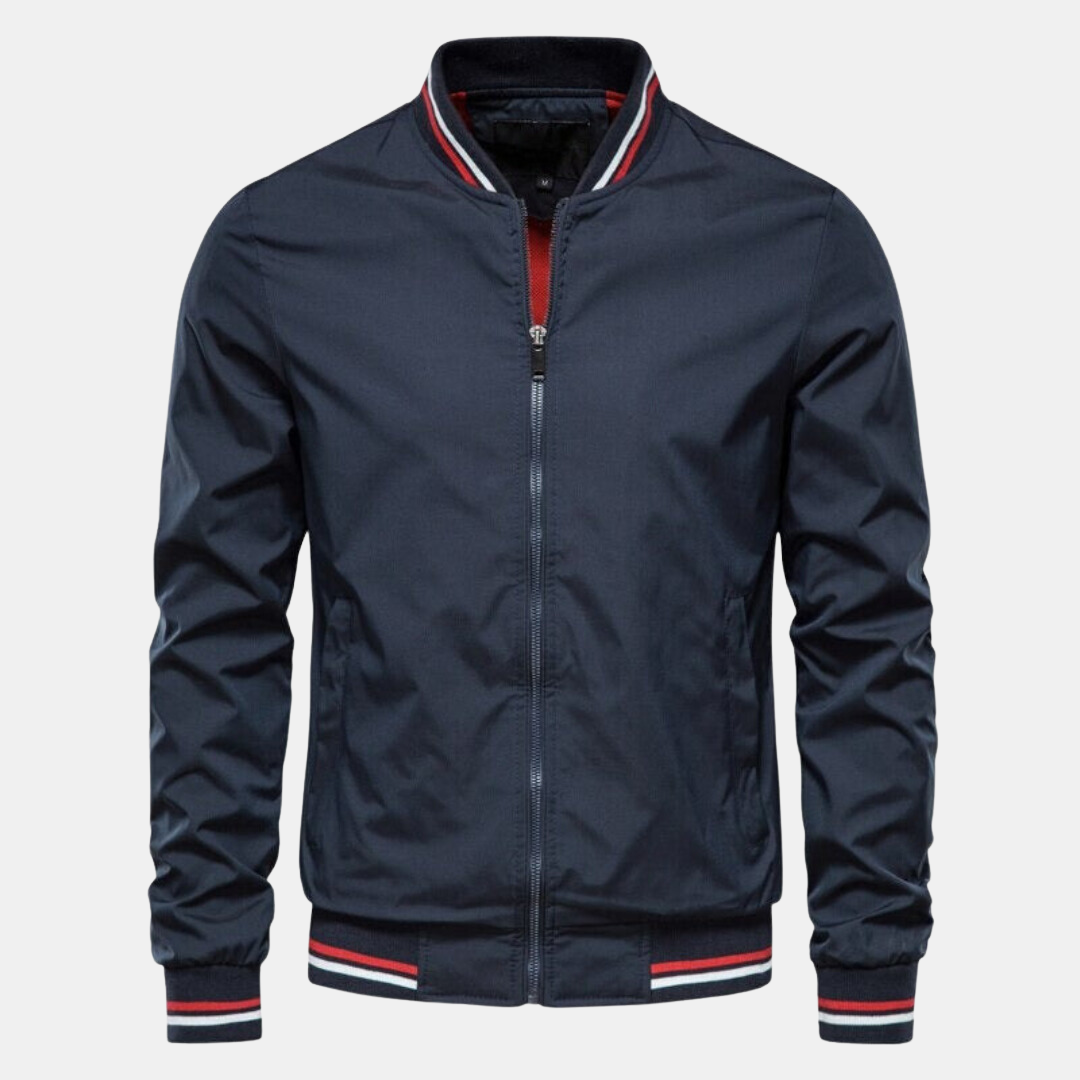 Blouson bomber homme court à fermeture éclair