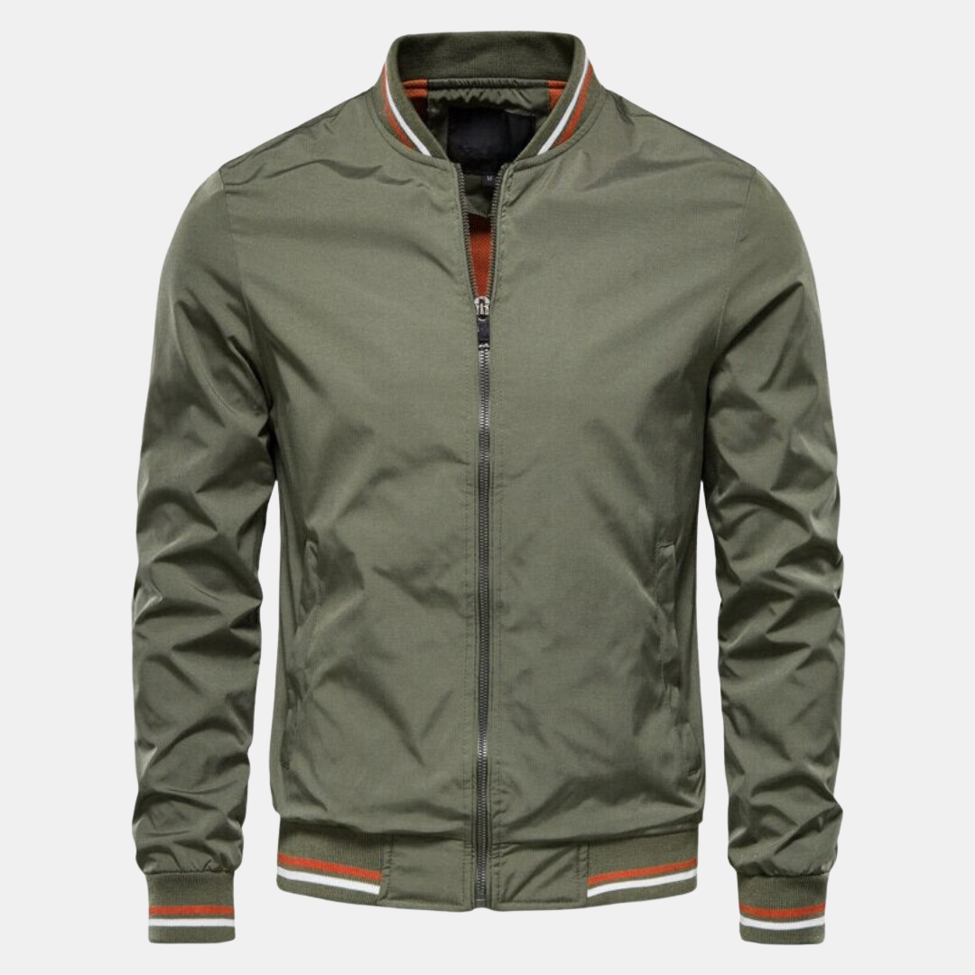 Blouson bomber homme court à fermeture éclair