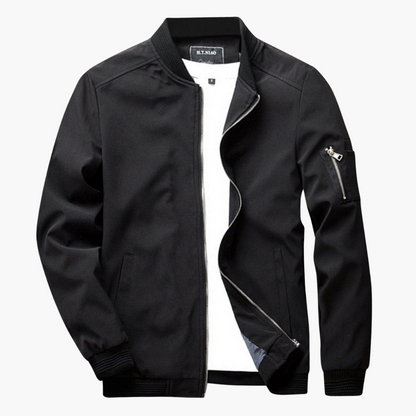 Blouson aviateur homme Fermeture éclair Coupe-vent Automne