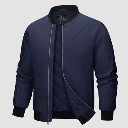 Blouson aviateur d'hiver pour homme, matelassé avec fermeture éclair