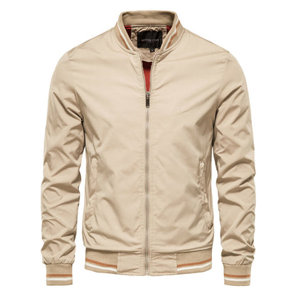 Blouson d'été coupe-vent pour homme, avec fermeture éclair