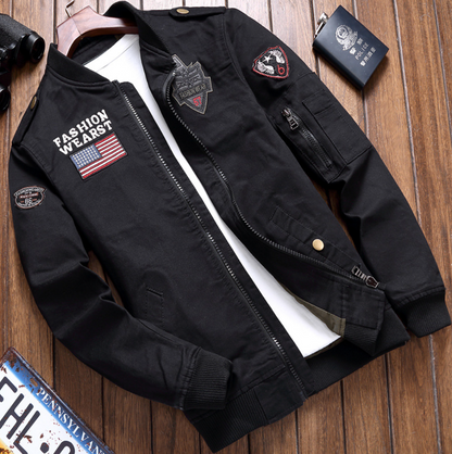 Blouson aviateur zippé pour homme