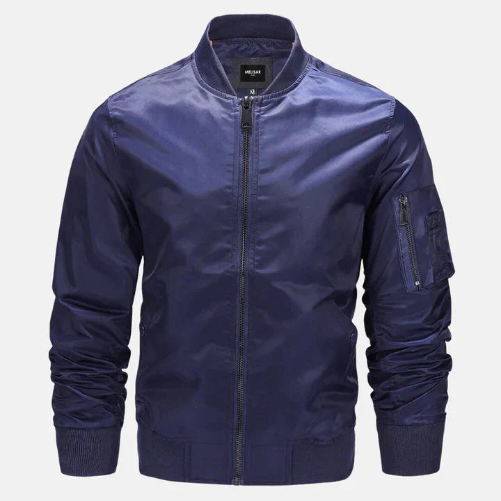 Herren Bomberjacke Winddicht Zip-Up Herbstjacke - IdealeKleiden