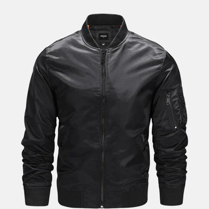 Blouson aviateur coupe-vent pour hommes avec fermeture éclair, veste d'automne